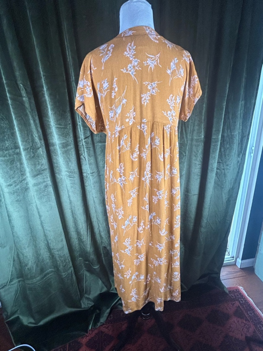 Haley Solar LA | Floral V-Neck Maxi Dress / Caftan - Picture 5 of 6